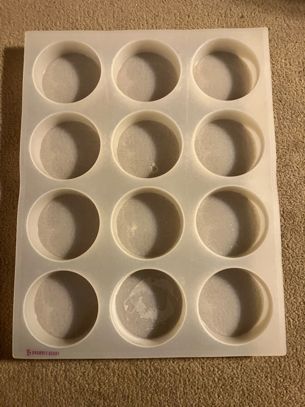 White Silicone Mold Tray for Soap or Candles